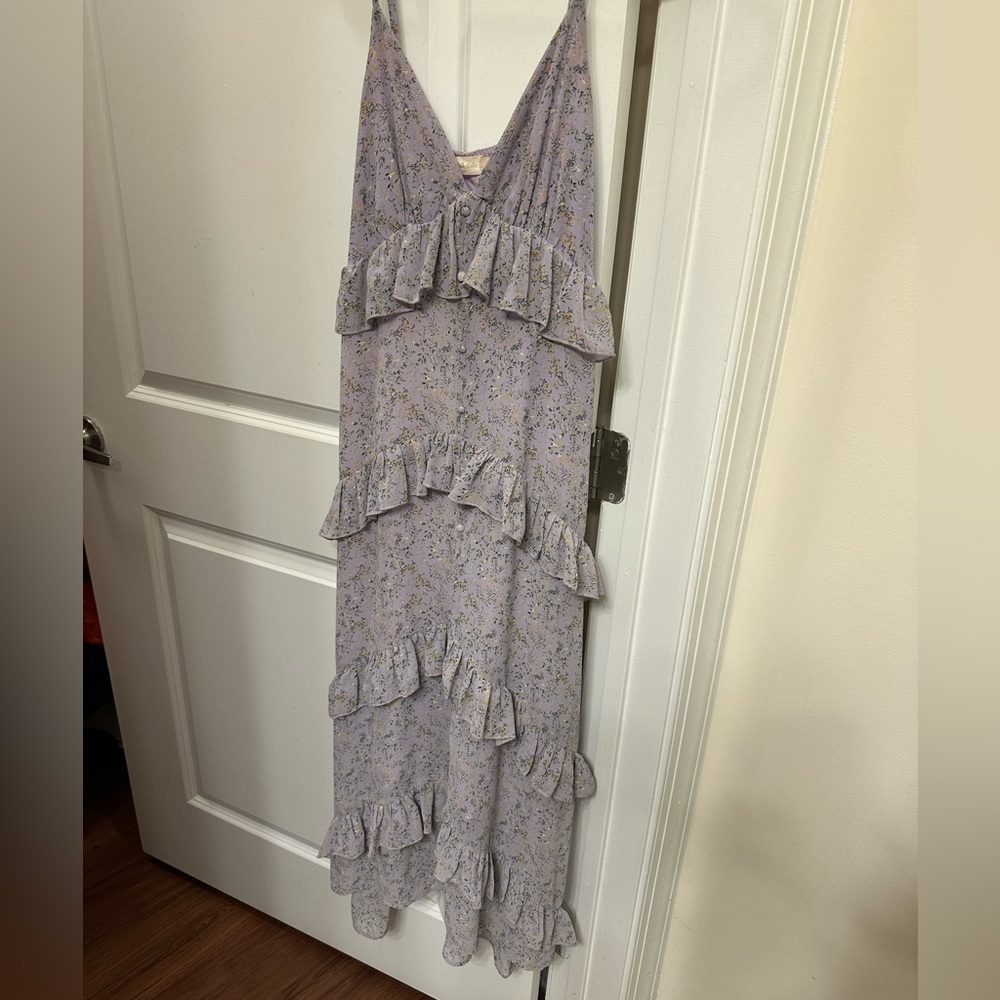 Altar’d State Lilac Floral Midi Dress